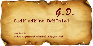 Gyémánt Dániel névjegykártya